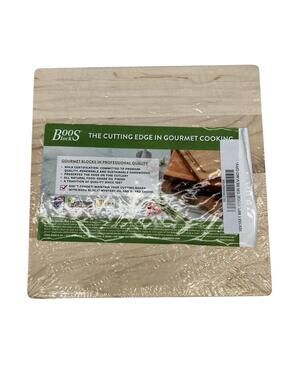 Boos Blocks Small Maple Cutting Board 10x10 Reversible Wood Beige USA Kitchen